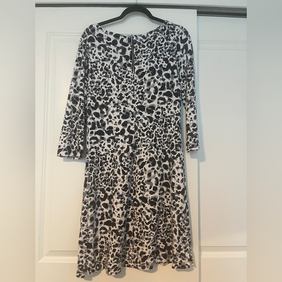Tommy Bahama Black and White Animal Print Long Sleeve Dress - Picture 4 of 4